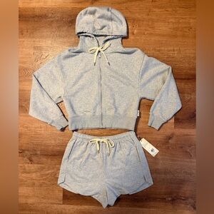 CALIA by Carrie Underwood Gray Hoodie and Shorts Set